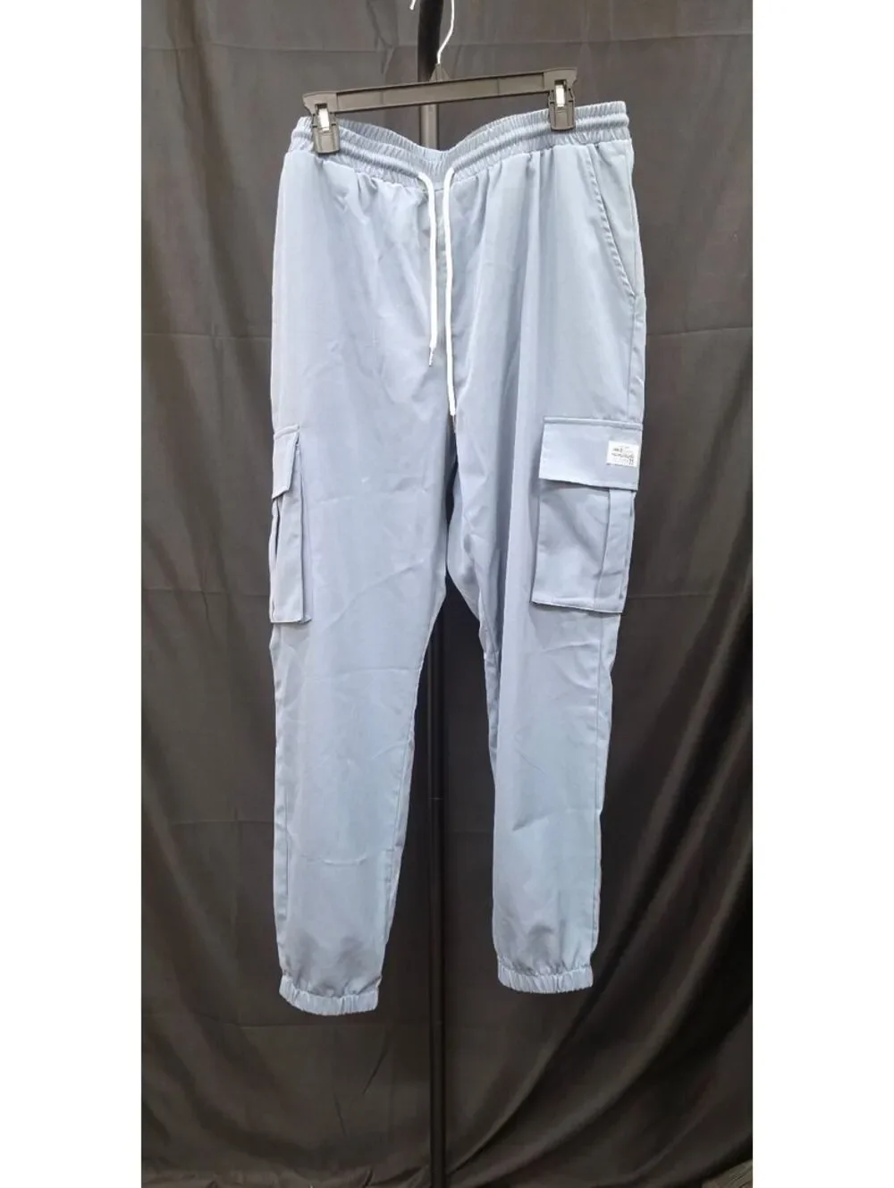 HKS by Boris Mens Baggy Cargo Pants Streetwear Elasticated Leg Multi Pockets XXL